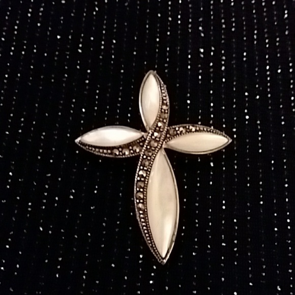 Jewelry - MOP and Marcasite Cross
